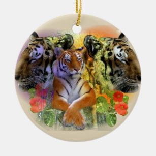 Tiger an Zoo Henrys Doorly Keramik Ornament