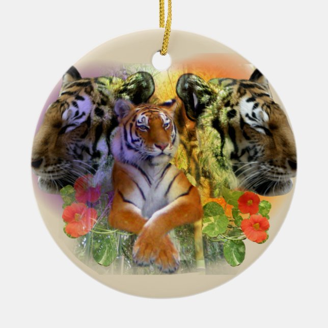 Tiger an Zoo Henrys Doorly Keramik Ornament (Vorne)