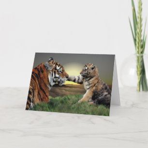 Tiger and Cub Card Karte