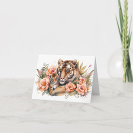 Tiger and Cub Mütter Day Card Karte