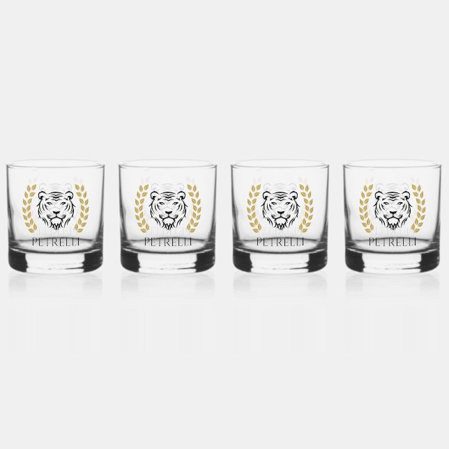 tiger and Laurels  Whiskyglas (Vorderseite)