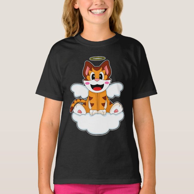 Tiger Angel Angel Flügel T-Shirt (Vorderseite)