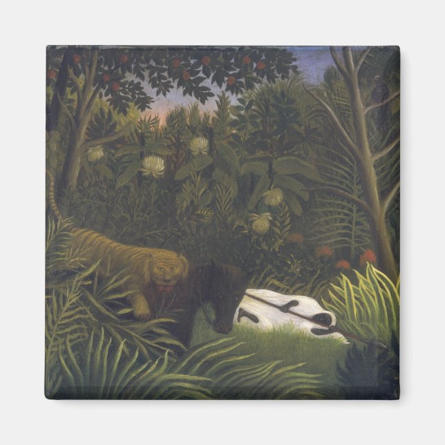 Tiger angreifen ein Pferd und einen schlafenden sc Magnet (Vorne)