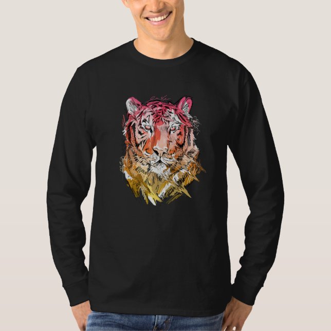 Tiger Animal Art Animal Lovers Premium T-Shirt (Vorderseite)