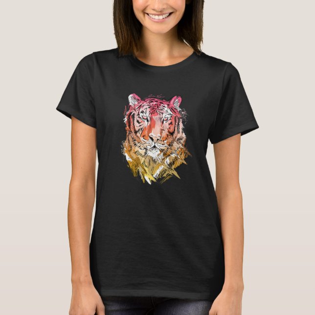 Tiger Animal Art Animal Lovers Premium T-Shirt (Vorderseite)