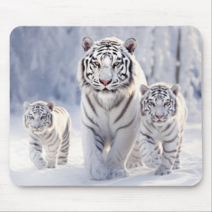 Tiger Animal Family Wandern Natur aus Mousepad