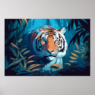 Tiger Animal Jungle Nature Wilderness Poster