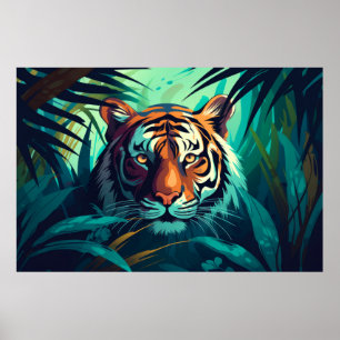 Tiger Animal Jungle Nature Wilderness Poster