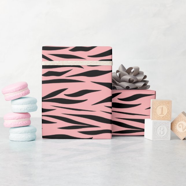 Tiger Animal Muster 16 . Geburtstag rosa Nahtlos Geschenkpapier (Babyparty)