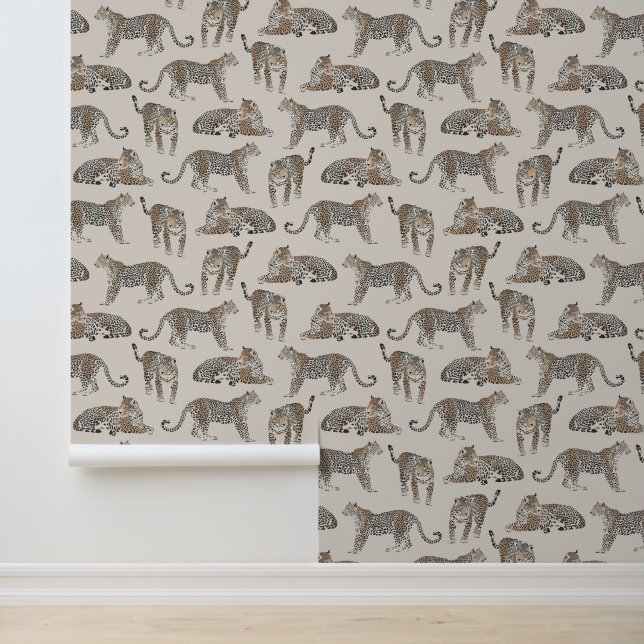 Tiger Animal Pink Modern Tapete (Anwendung)