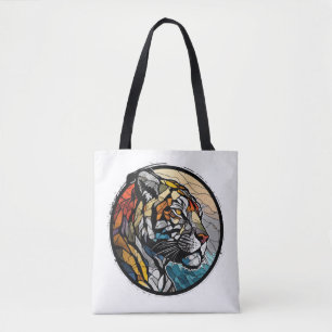 Tiger Animal Portrait Gestaltetes Glas frei von Wi
