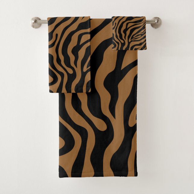 Tiger Animal Print Badhandtuch Set (Insitu)