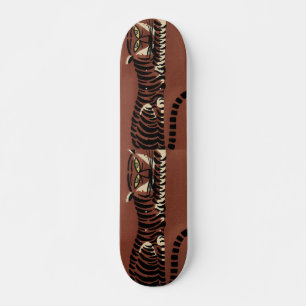 Tiger - Antike, farbenfrohe Buchillustration Skateboard