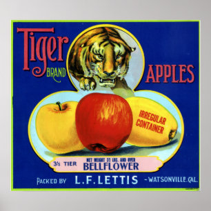 Tiger Apples Watsonville Kalifornien Poster