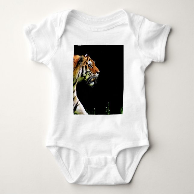 Tiger Approaching - Wildtierarbeiten Baby Strampler (Vorderseite)