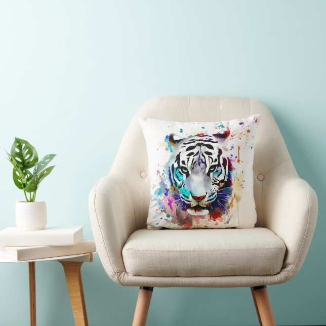 Tiger aquarella kissen (Stuhl )