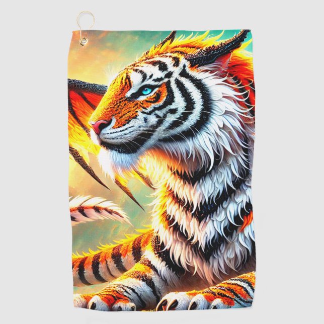 Tiger Art Golfhandtuch (Vorderseite)