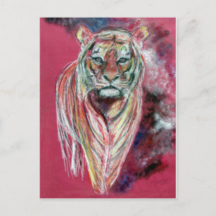 Tiger Art Print , Animal Popart von T J Conway Postkarte