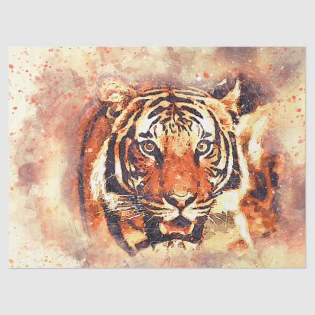 Tiger    ArtDecoupage Seidenpapier (Vorderseite)