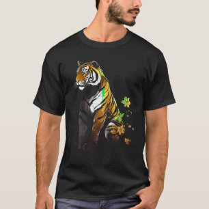 Tiger Artwork Blume Animal Art Tiger T Shirt