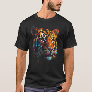 Tiger Artwork farbenfroh Polygon Zoo Tiger T-Shirt