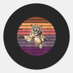 Tiger, Asien Tiger Umweltschutz, Tiger Runder Aufkleber