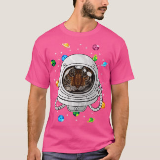 Tiger Astronaut Tier tief im Weltraum kosmischer U T-Shirt