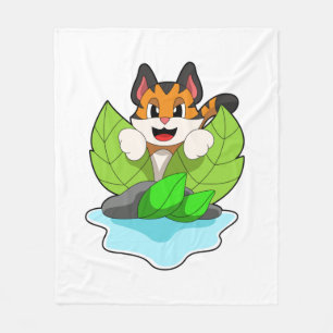 Tiger auf der Jagd Fleecedecke