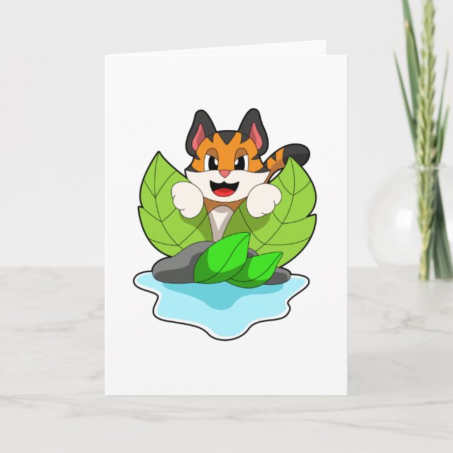 Tiger auf der Jagd Karte (Vorderseite)