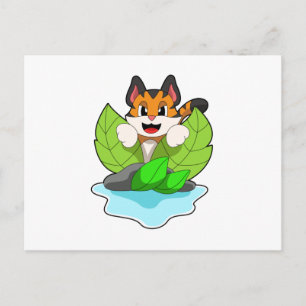 Tiger auf der Jagd Postkarte