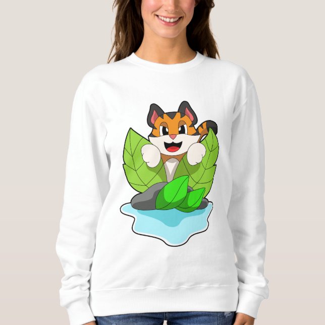 Tiger auf der Jagd Sweatshirt (Vorderseite)