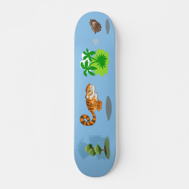 Tiger auf der Jagdskateboard Skateboard (Vorne)