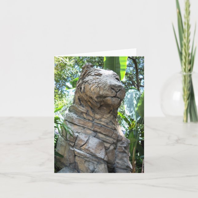 Tiger auf einer leeren Karte (Vorderseite)
