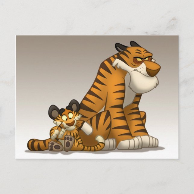 Tiger auf einer Postkarte (Vorderseite)