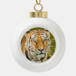 Tiger auf Keramik-Ballschmuck Keramik Kugel-Ornament