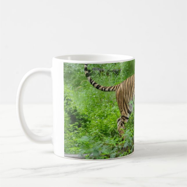 Tiger auf Klotz Tasse (Links)
