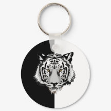 Tiger auf schwarz und weiß