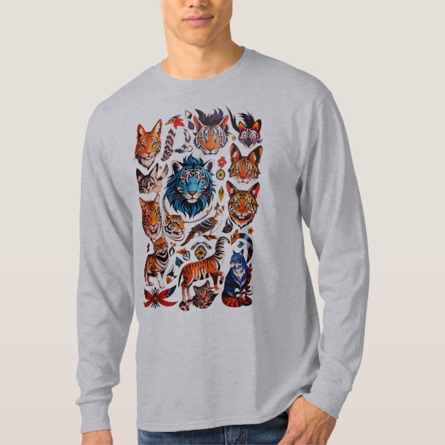 Tiger-Aufkleber 2023 T-Shirt (Vorderseite)