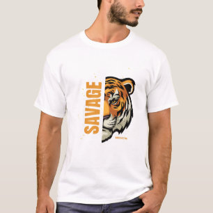 Tiger Augen Voller Feuer T-Shirt