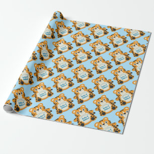 Tiger Baby Dusche Geschenkpapier