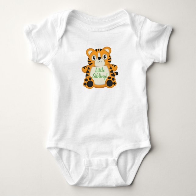 Tiger Baby Dusche Grün Baby Strampler (Vorderseite)