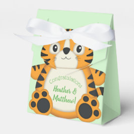 Tiger Baby Dusche Grün Geschenkschachtel
