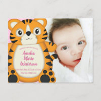 Tiger Baby Dusche Rosa