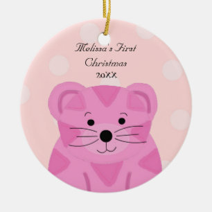 Tiger Baby First Christmas Keramik Ornament