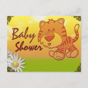 Tiger-Babyparty-Postkarte Einladungspostkarte
