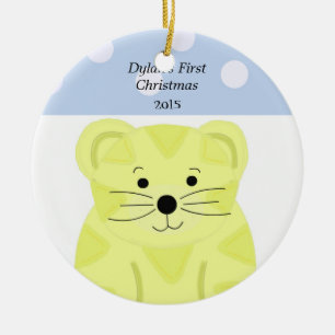 Tiger Baby's First Christmas Keramikornament