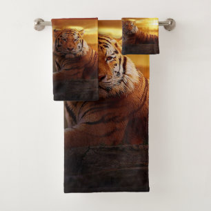 Tiger-Badezimmer-Tuch-Set Badhandtuch Set