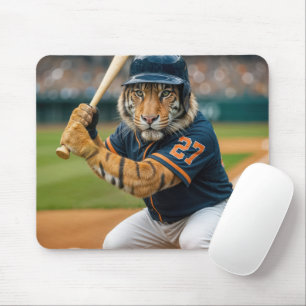 Tiger Baseballspieler am Schlag Mousepad