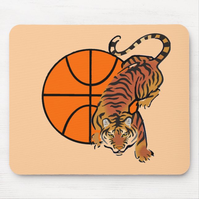 Tiger-Basketball-T - Shirts und Geschenke Mousepad (Vorne)