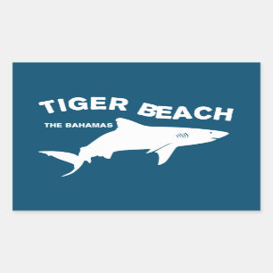 Tiger Beach - Die Bahamas   Tauchen mit Haien Rechteckiger Aufkleber
